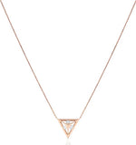 Monogram pendant necklace with Princess cut diamonds