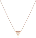 Monogram pendant necklace with Princess cut diamonds