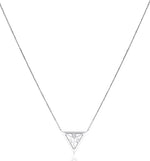 Monogram pendant necklace with Princess cut diamonds