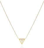 Monogram pendant necklace with Princess cut diamonds