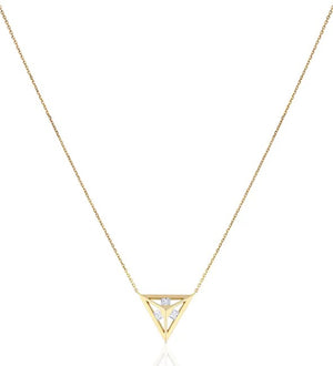 Monogram pendant necklace with Princess cut diamonds