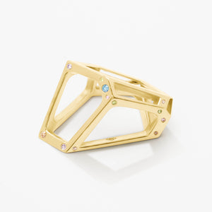 Celestial Module- 18 K in Natural Fancy Colored Diamonds